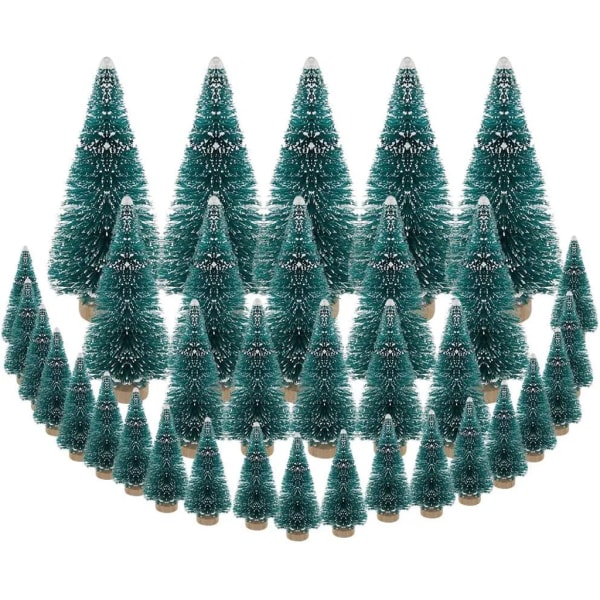 35 delar konstgjord julgran Mini grön gran 4,5/6,5/8,5/12,5 cm Realistisk bordsdekoration julgran