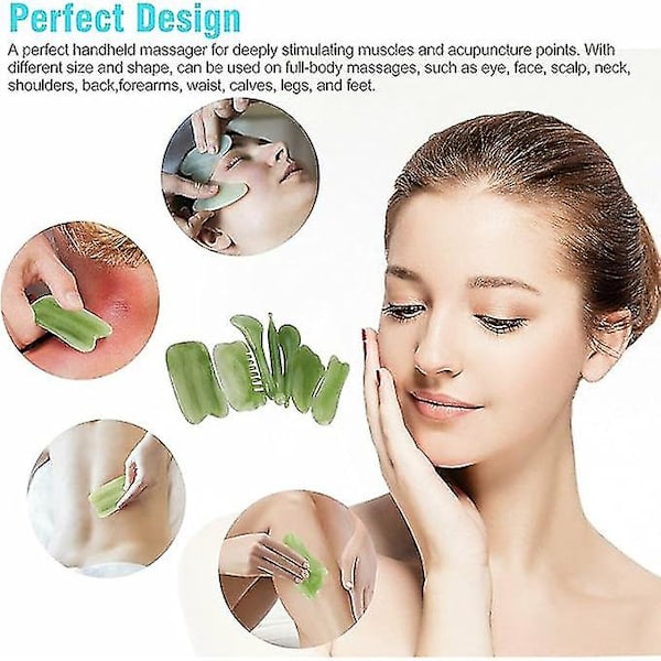 7 st Gua Sha skrapverktyg massage set, Gua Sha ansiktsverktyg - SNNGV