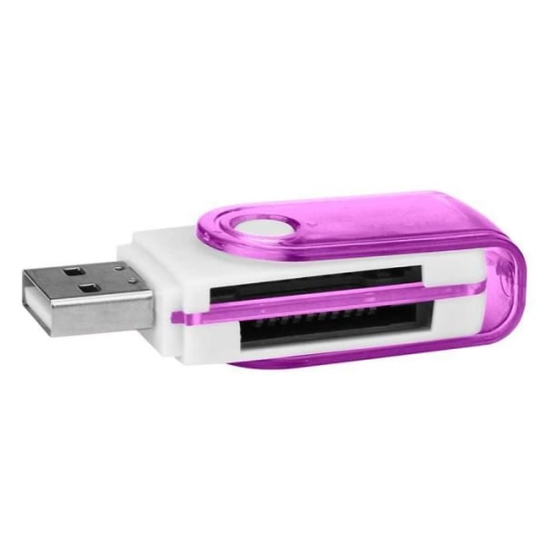 OCIODUAL 4 in 1 USB multiminneskortläsare MMC MicroSD TF MICRO SD MS PRO DUO M2 USB Flash Adapter lila