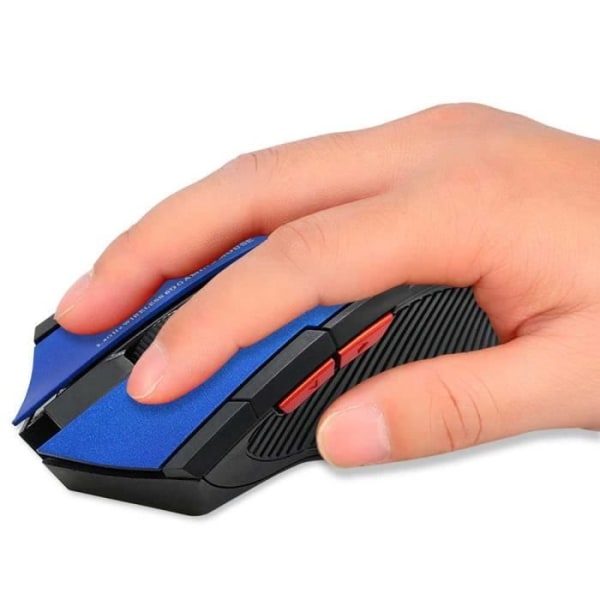 OCIODUAL Wireless Gamer Mouse USB 2.0 Receiver GF2429 Blue Wireless Optical Ergonomic Mouse 6 Buttons 1600 DPI for Windows