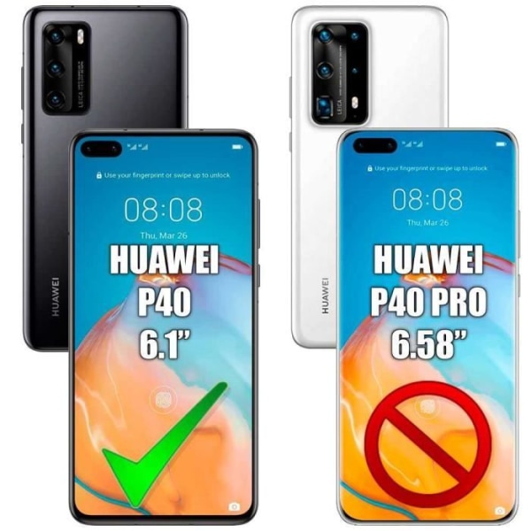 OcioDual Skärmskydd för Huawei P40 Premium Härdat Glas 9H Flat Anti Shock Shock Repa Antichock Shockproof