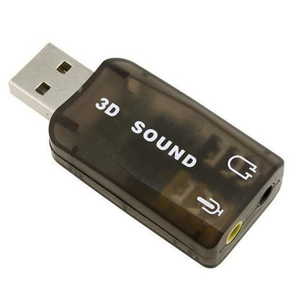 USB 2.0 Adapter Extern 5.1-kanals ljudkort stöd 3D-ljud JAR13711
