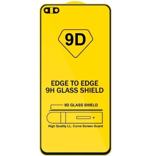 OCIODUAL Skärmskydd för Huawei P40 Premium Härdat Glas 9H 9D 0,3 mm Anti-Shock Film Scratch Framkant Svart