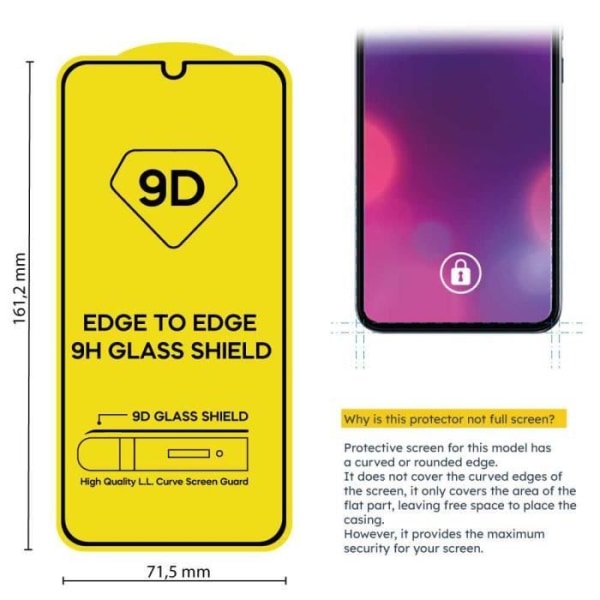 Ociodual härdat skärmskydd med svart rund kant för Samsung Galaxy A14 Anti-damm härdat glas 9D 9H 0,3 mm ram