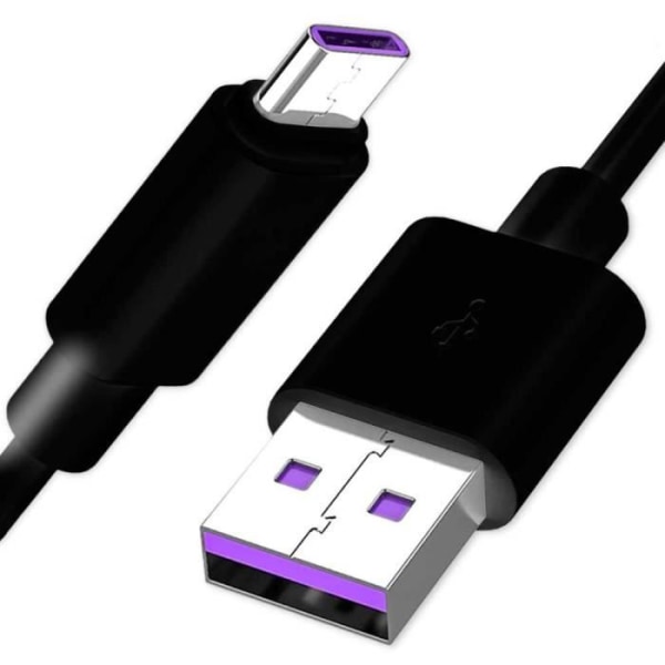 OCIODUAL USB Type C-kabel 5A Supercharger Laddare Snabbladdning och datasladd Svart för Huawei P40 Pro P30 P20 Mate 30