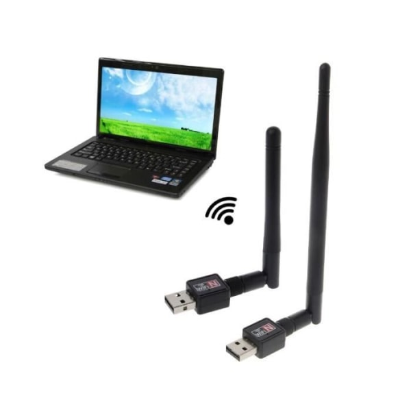 USB WiFi-adapter 150 Mbps 2-5dBi Mini trådlöst nätverkskort WiFi-antennmottagare Ethernet [0022B1B]