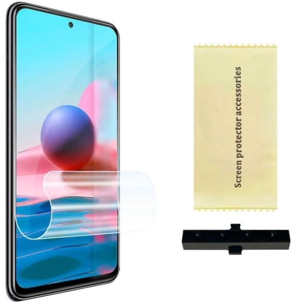 OCIODUAL Hydrogel Skärmskydd Kompatibel med Xiaomi Redmi Note 10-10S Anti-Fingeravtrycksskydd Bubbelfritt skydd