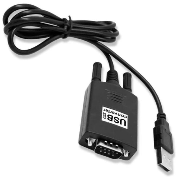 OCIODUAL USB 2.0 till DB9 9-stifts M-M Adapterkabel 0,8m Svart RS232-omvandlare för modemrouterskrivare Modemserver