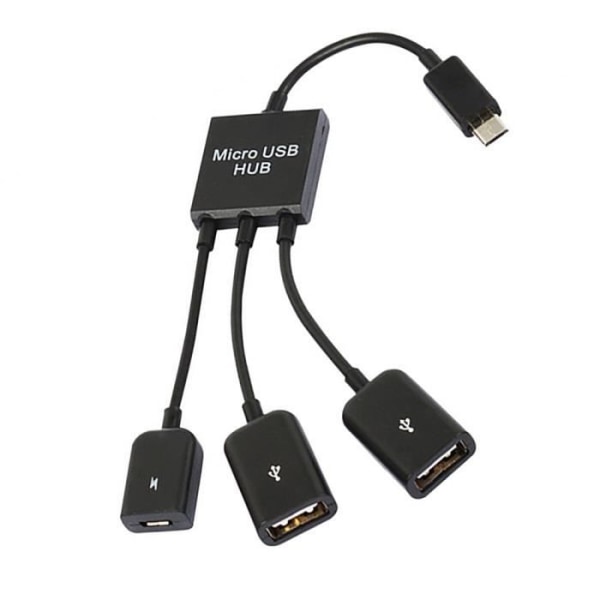 1 st - 3 i 1 dataladdningskabel, Micro USB Adapter, OTG Hub strömförsörjning, för surfplatta, PC, 1 st