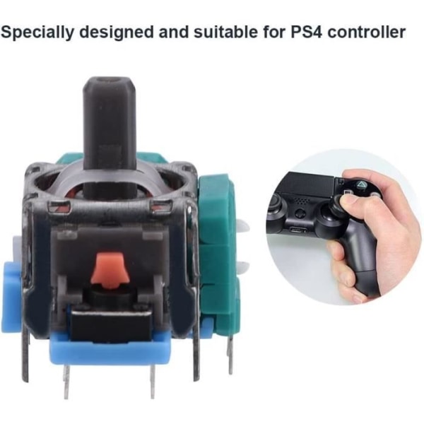 Analog joystick-modul, 2st joystick-byte för PS4-kontroller Analog 3D-joystick-byte för PS4-kontroller