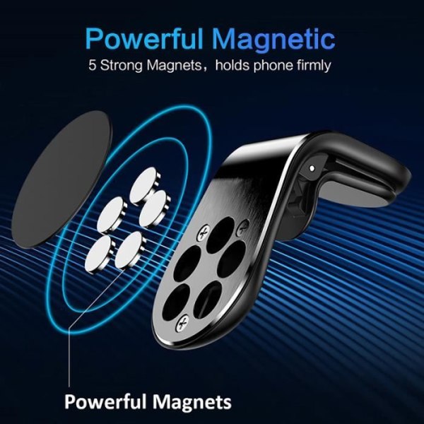 L Typ Magnetisk telefonhållare för iphone Samsung fastklämd till billuftventil Paket 1 -BO