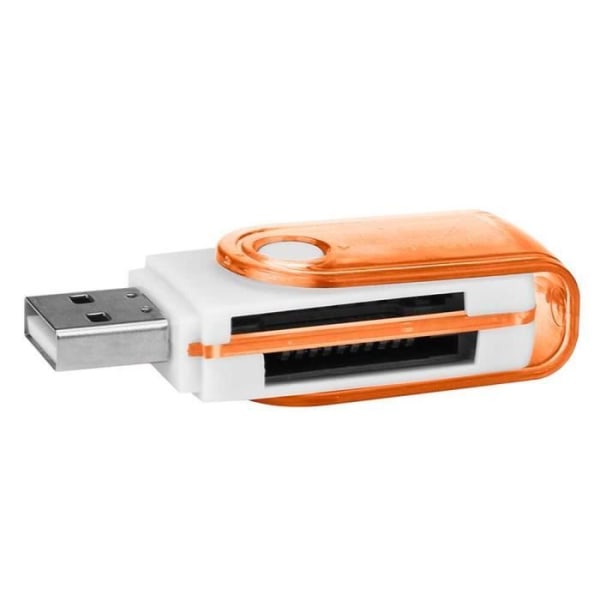 OCIODUAL 4 in 1 USB multiminneskortläsare MMC MicroSD TF MICRO SD MS PRO DUO M2 USB Flash Adapter Orange