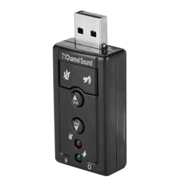 LANQI 7.1 Channel USB 2.0 3D Virtual Stereo Audio Externt ljudkort mikrofonadapter