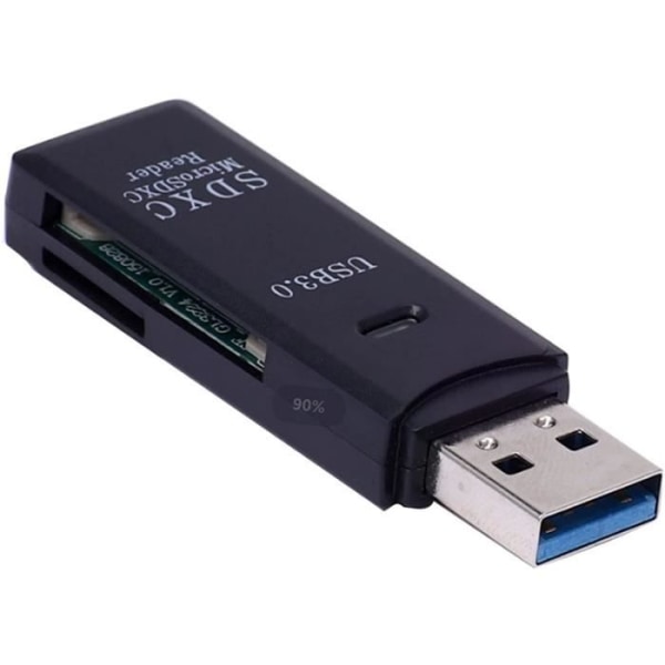 2 i 1 USB 3.0 SD-kortläsare Flashminneskort Adapterkoncentrator för TF-SD-SDHC-SDXC A223