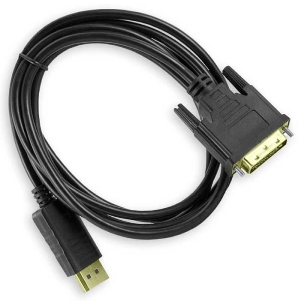 OCIODUAL DisplayPort till DVI-kabel 1,8 m svart skärmport DP hane-omvandlaradaptersladd M-M Full HD 1080p för bärbar dator