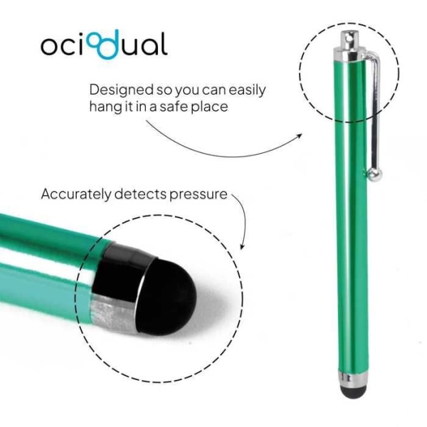 OCIODUAL Stylus Penna för pekskärm, Grön kapacitiv Stylus Penna för surfplatta/IPad/IPhone/Smartphone/Android/IOS, Touch Pen