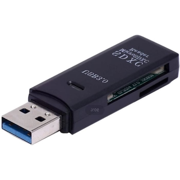 2 i 1 USB 3.0 SD-kortläsare, flashminneskortadapterkoncentrator för TF-SD-SDHC-SDXC[A884]