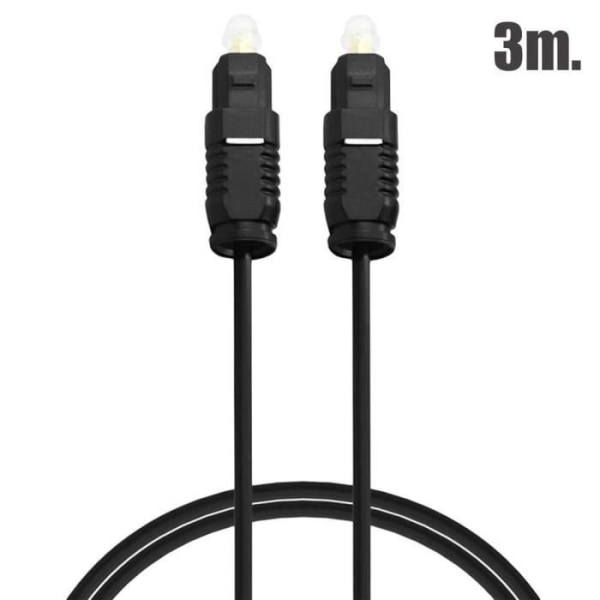 OCIODUAL Black Toslink optisk fiberkabel Digital Audio 3m HiFi Fiber för hemmabio HD Soundbar TV PS4 PS3
