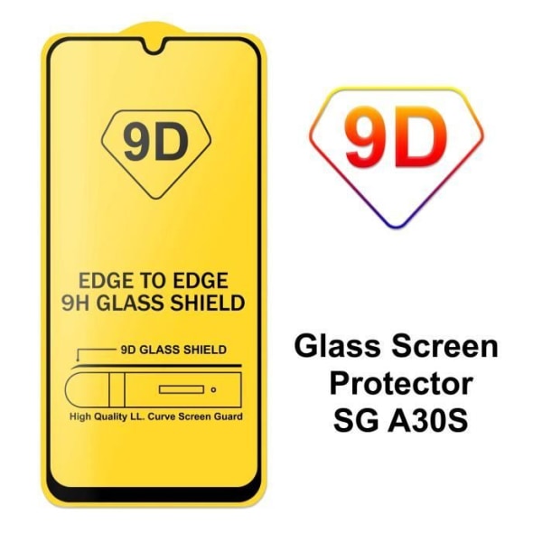 OCIODUAL 9D Skärmskydd i härdat glas Black Edge Kompatibel med Samsung Galaxy A30S Premium Glas Anti-Shock Scratch