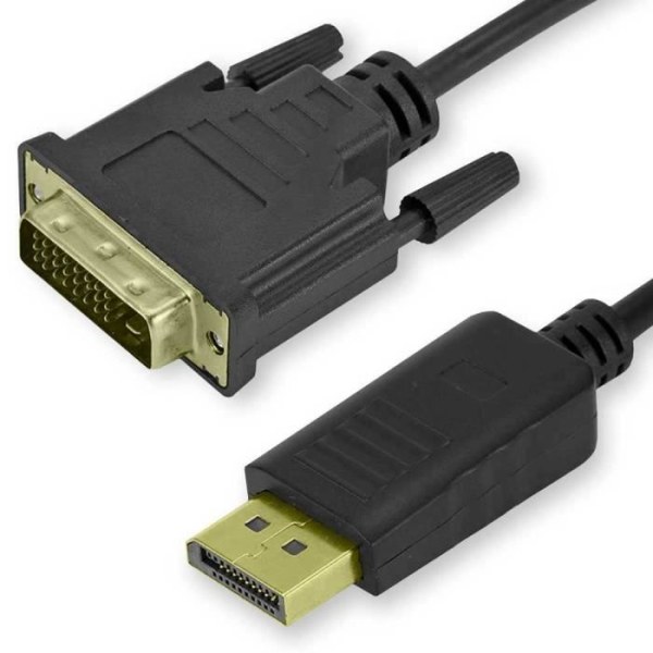 OCIODUAL DisplayPort till DVI-kabel 1,8 m svart skärmport DP hane-omvandlaradaptersladd M-M Full HD 1080p för bärbar dator