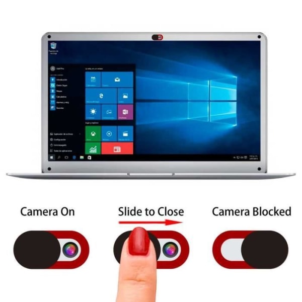 OCIODUAL 3 webbkameraskydd glidande klistermärke Ultratunnt skydd Antispionskydd Röd för pekdatorkamera
