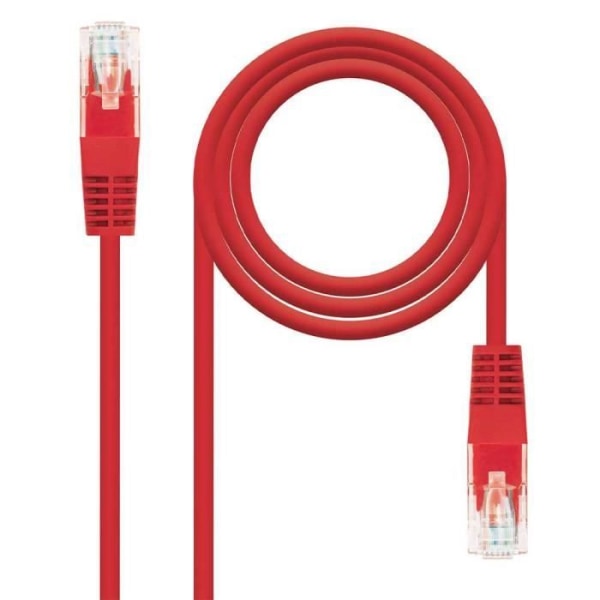 OCIODUAL Nanocable 10.20.0400-L30-R 30cm Cat.6 Röd RJ45 Ethernet-kabel för PC Bärbara datorer Routers Ethernet LAN-nätverkssladd