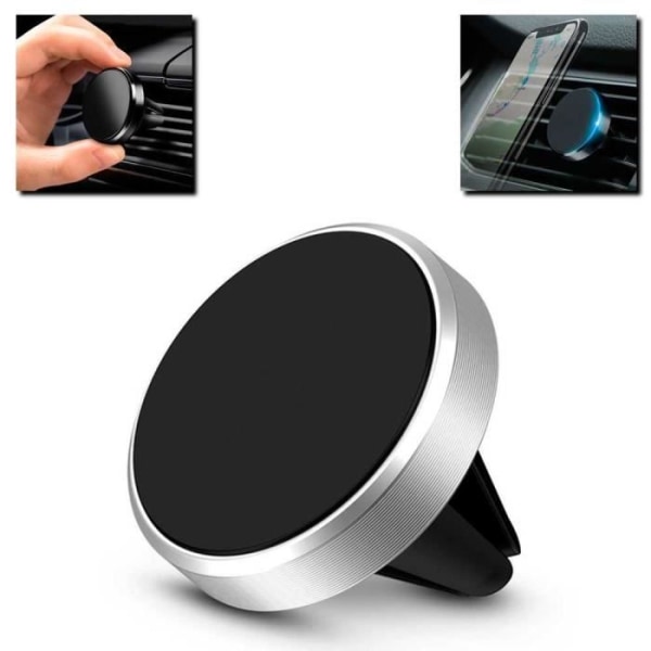 OCIODUAL Mini Universalhållare Magnet Grid Magnetisk Bil Smartphone Telefon Silver