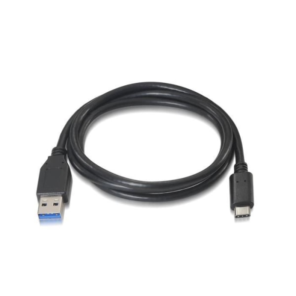 Nanokabel USB 3.1, 1 m, 1 m, USB C, USB A, 3.1 (3.1 Gen 2), hane-hane, svart