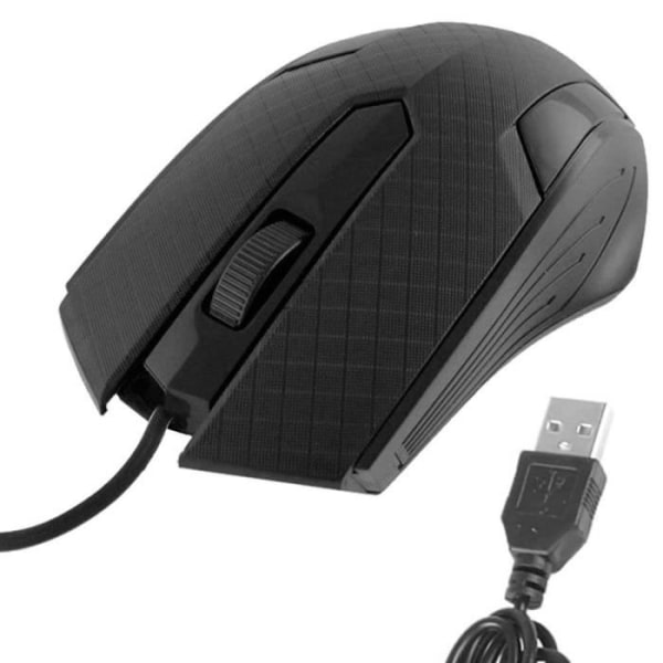 OCIODUAL USB trådbunden optisk mus 1200 DPI trådbunden mus för PC Dator Laptop Svart