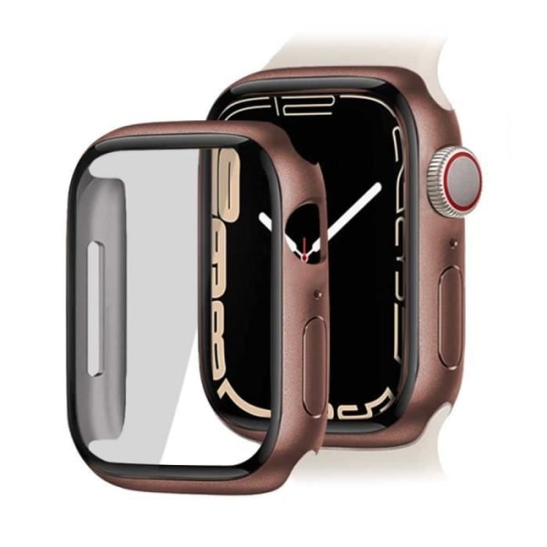 OCIODUAL Rose Gold Skyddsfodral för Apple Watch 8-7 (45 mm) med härdat glas