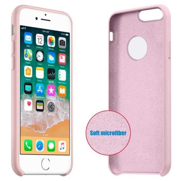 OCIODUAL TPU Silikon Microfiber Style Bumper Soft Gel Gum-fodral för iPhone 8 Rosa