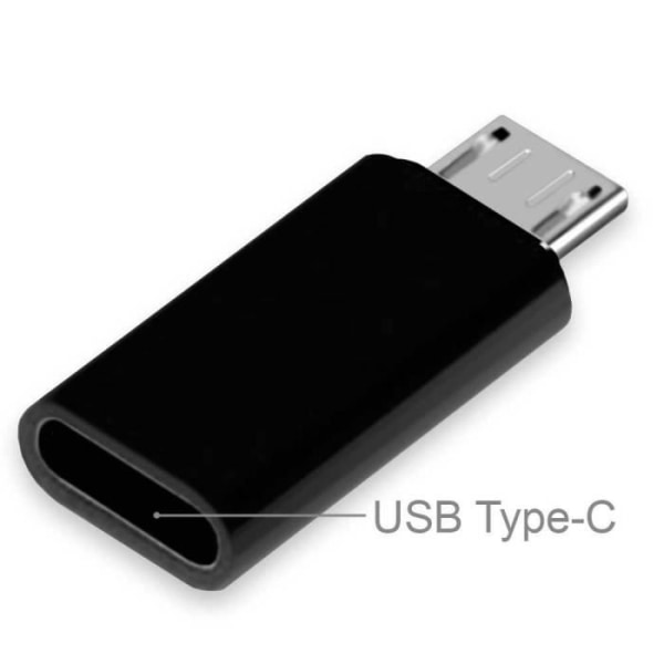OCIODUAL Typ C hona till mikro-USB 5-stift hane-adapter svart laddning och data för Samsung Galaxy S7 S6 Xiaomi Redmi 6 5