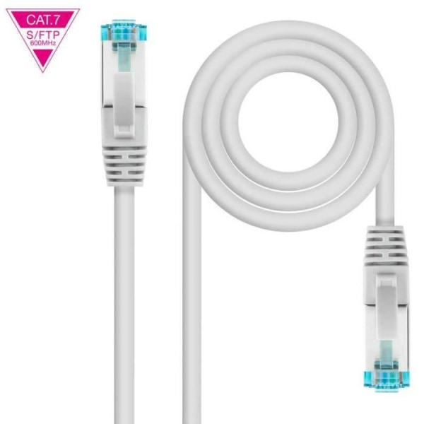 OCIODUAL NANOCABLE 10.20.1715 15m Cat.7 600Mhz LSZH SFTP PIMF Ethernet-kabel RJ45 LAN Local Area Network för PC Laptop PS4 PS5