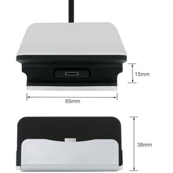 Micro USB Typ C Laddningsstation för Samsung G silver Typ C Laddningskabelställ -ALYZ579