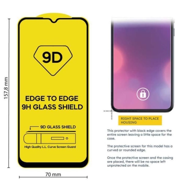 Ociodual skärmskydd i härdat glas med svart ram för Honor 70 Lite-X8 5G-X6 4G, glasskyddsfilm
