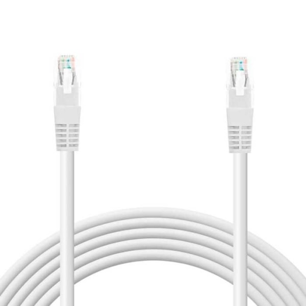 OCIODUAL 0,5M Cat.6 Ethernet-kabel AWG24 Vit UTP-nätverkskabel 1 Gbps 500 MHz med RJ45-kontakt, kompatibel med PC