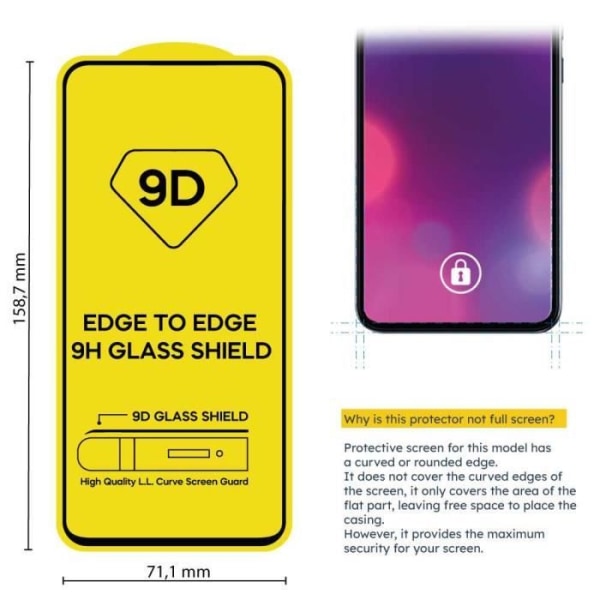 Ociodual härdat skärmskydd med svart rund kant för Samsung Galaxy M52 5G Anti-damm härdat glas 9D 9H 0,3 mm