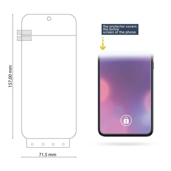 OCIODUAL Hydrogel Skärmskydd för Xiaomi MI 11i-Poco F3, Anti-Fingerprint Reps Protection Bubble-Free Cover