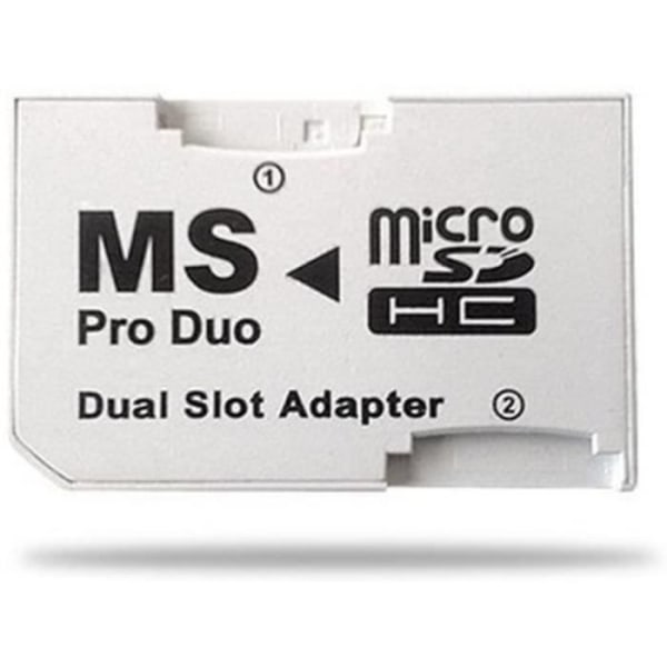 Dual Slot Micro SDHC till Memory Stick Pro Duo Adapter Lämplig för Sony PSP[789]