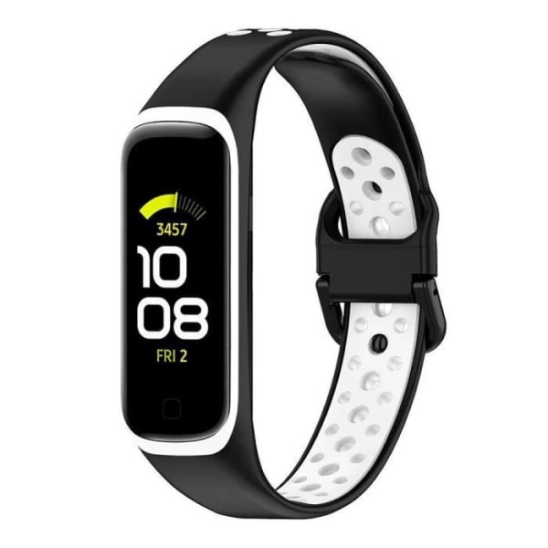 OCIODUAL Mjukt silikonersättningssportarmband kompatibelt med S Galaxy Fit 2 Unisex Svart-Vit