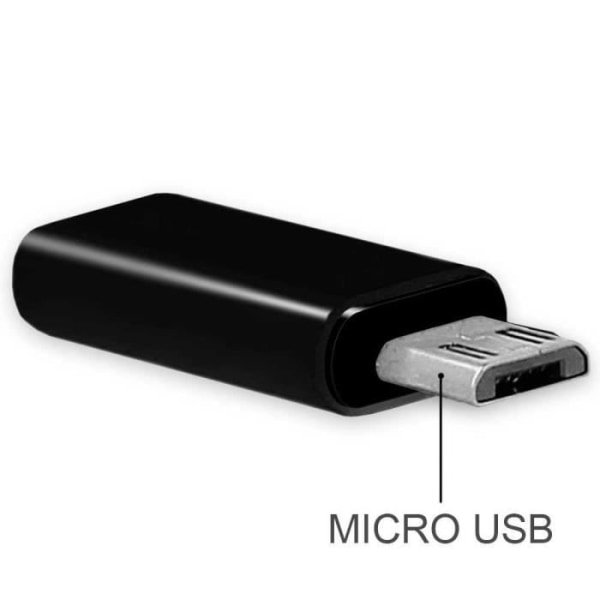 OCIODUAL Typ C hona till mikro-USB 5-stift hane-adapter svart laddning och data för Samsung Galaxy S7 S6 Xiaomi Redmi 6 5