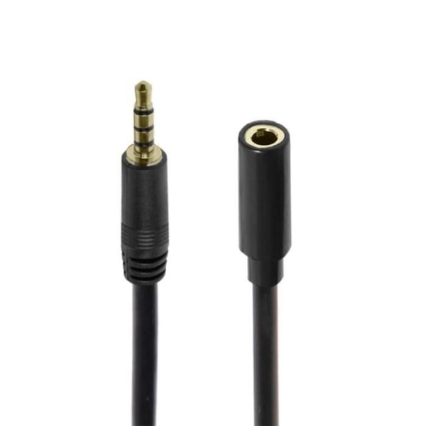 OCIODUAL Jack förlängningskabel 3,5 mm TRRS 4 poler OMTP 5 m Svart Hane Kvinna Stereo Ljudstöd Mikrofon Hörlurar Mic för MP3