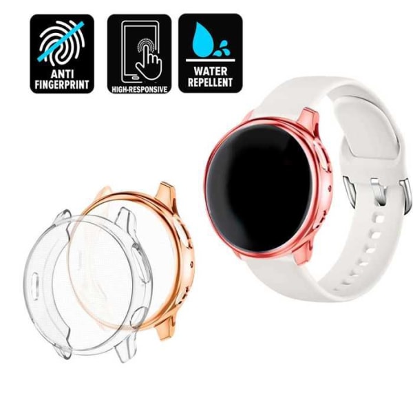 OCIODUAL paket med 3 skyddsfodral, Samsung Galaxy Watch Active 2 Smart Watches, rosa/roséguld/transparent, 40 mm