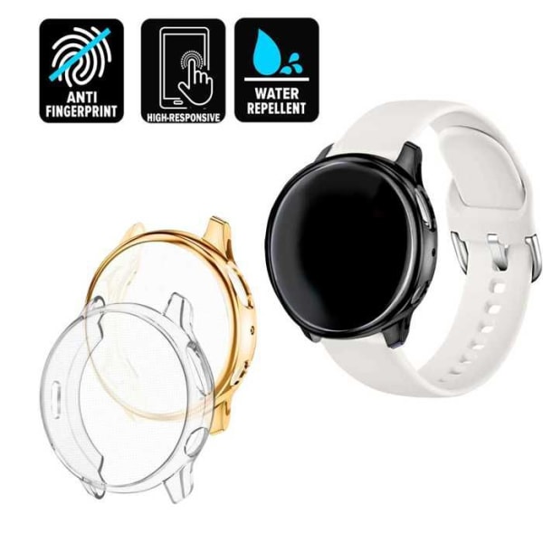 OCIODUAL Pack 3 skyddsfodral, Samsung Galaxy Watch Active 2 Smart Watches, svart/guld/transparent, 40 mm