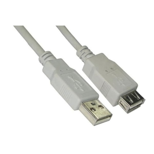 Nanokabel 10.01.0202, 1 m, USB A, USB A, 2.0, Hane-Kvinna, Beige