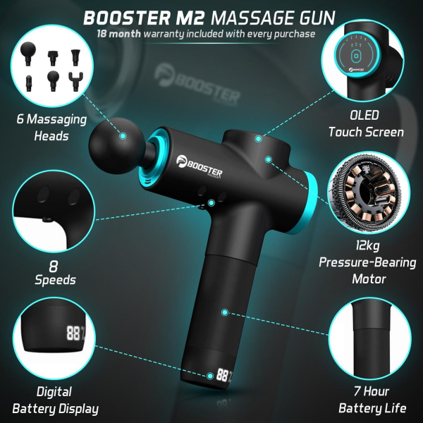 Massagepistol Booster M2 - Svart Svart