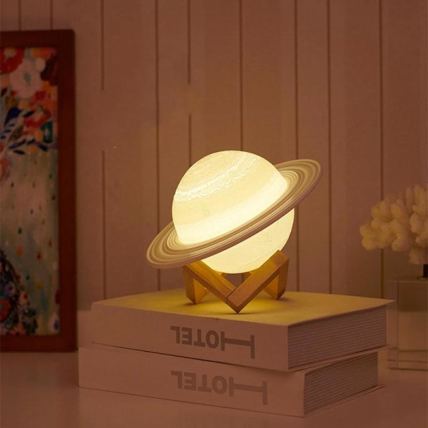 Saturnus 3D LED - Nattlampa multifärg