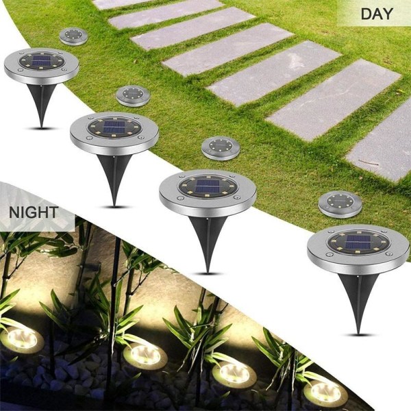 Spotlights / Marklampor - Solceller för trädgård (4-pack) Svart