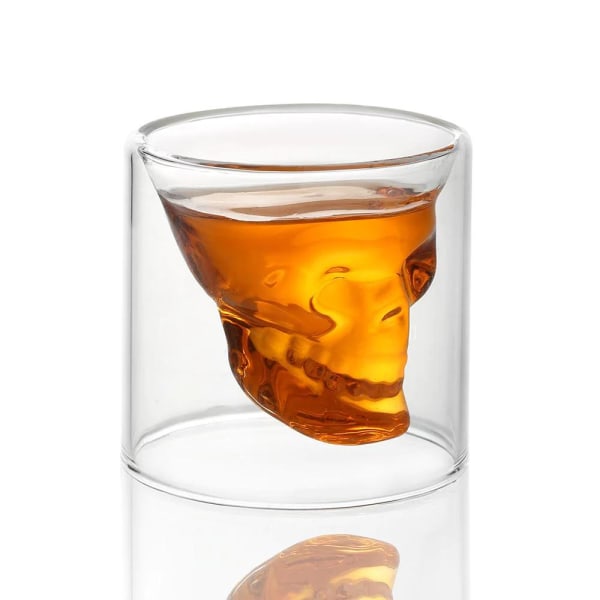 Dödskalle Glas / Skull / Whiskeyglas - 2 pack Transparent