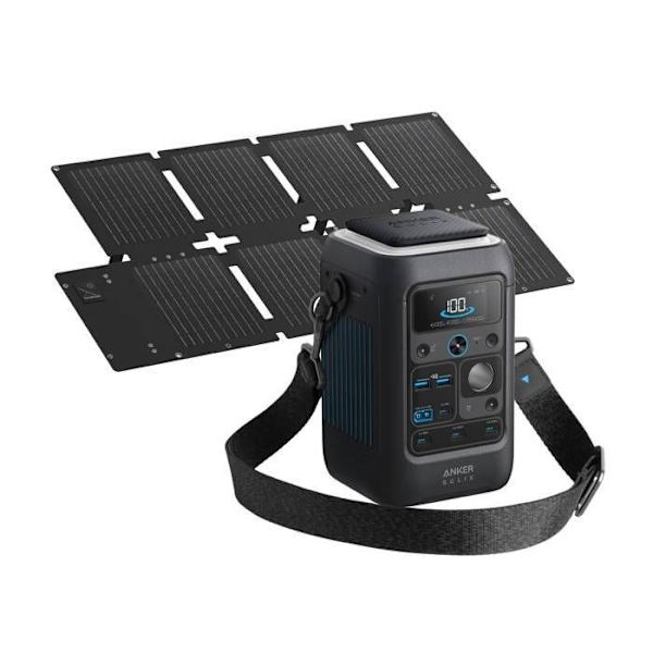 KIT Akku Anker SOLIX C300X DC Aurinkopaneelilla 60W